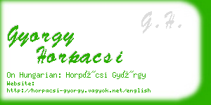 gyorgy horpacsi business card